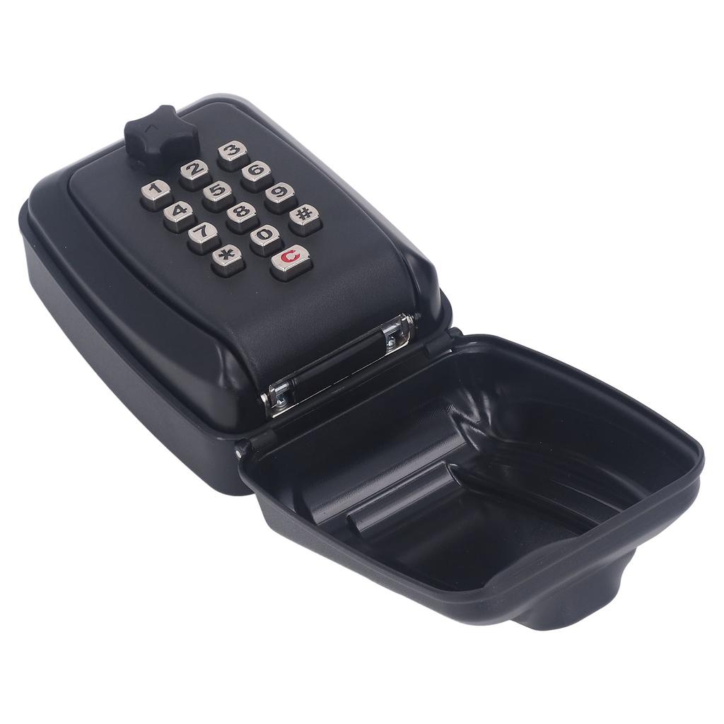 Outdoor Key Lock Box Waterproof Wall Mounted 12 Digit Combination Key Box Card Storage Case Black