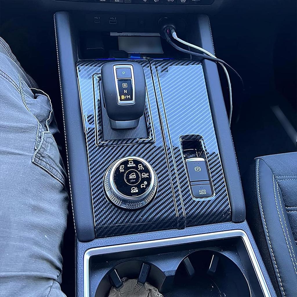 Gear Shift Panel Trim Cover for Mitsubishi Outlander 2022-2024 Accessories Center Console Panel Wrap Sticker Central Control Gear Shifter Console
