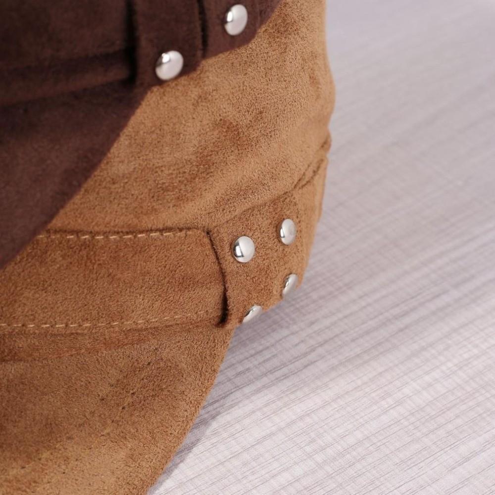 Retro Flat Top Hat Imitation Suede Newsboy Cap Korean Style Baseball Cap for Women