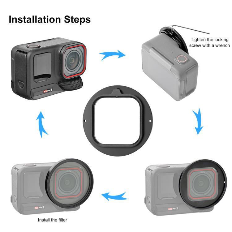 PULUZ Fat Cow Camera Lens Filter Kit for Insta360 Ace Pro2 (UV Filter + Lens Cap)
