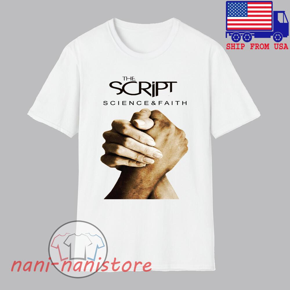 The Script Science amp; Faith Men#039;s White Size S5XL Unisex T-Shirt S