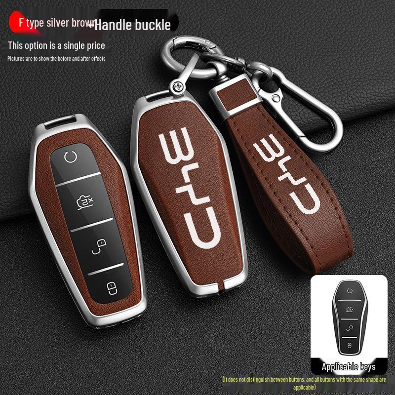 BYD Han Key Case for Qin Pro, Song Max, New Energy, Tang, Song Plus - Metal Shell Car Bag Buckle.