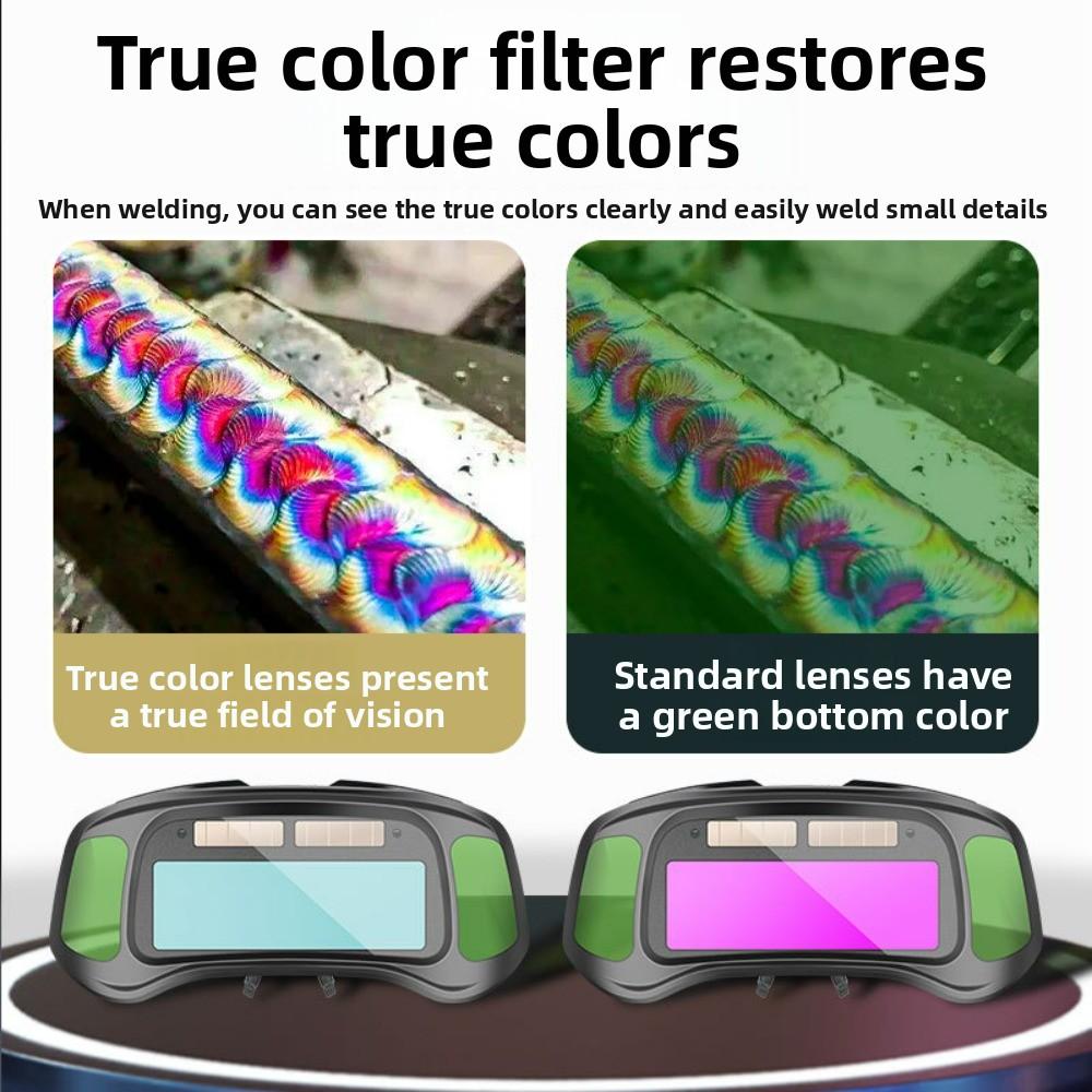 Auto-Darkening Welding Goggles Anti-Glare Anti-Arc Anti-Flash - TIG Pro Welder Eyewear with Full Eye Protection for Welding