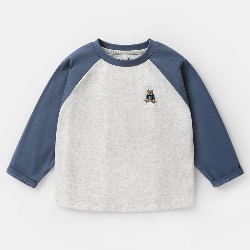 European Boys' Raglan Spring Wear T-shirt Pure Cotton New Spring Wear Easiest for Match Baby Toddler Bottoming Shirt Tops Kids Children's Clothing
