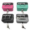 Mini Metal Cash Box Money Bank Change Security Box Portable Kids Coin Collection Gift Storage Money Tank With Lock