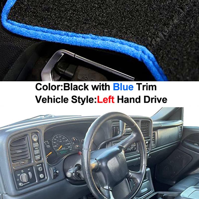 For Chevrolet Silverado (GMT800) 1500 2500 3500 1998-2007 Car Inner Dashboard Cover DashMat Carpet Rug Anti-UV Sun-Shade