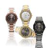 Watch with Natural Tungsten and Stainless Steel Model MJ032 [Mauro Gerardi] Solar-powered Men's Diamonds, Bezel, Bracelet, (MJ032-4/White)