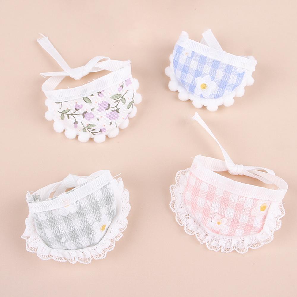 1pc Adjustable Pet Bib Cute Pattern Soft Lace Bib Neckwear Clothing Accessories for Small Animals Hamsters Guinea Pigs Parrots