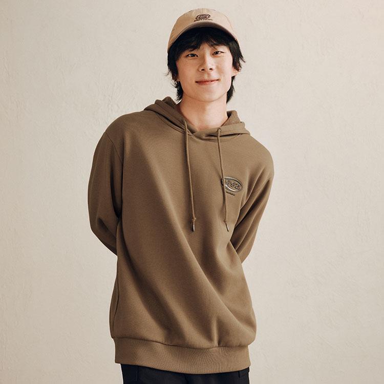 Skechers Sweatshirts Unisex Feather Chestnut-04PB Hooded Thickened Regular L325U029-04PB