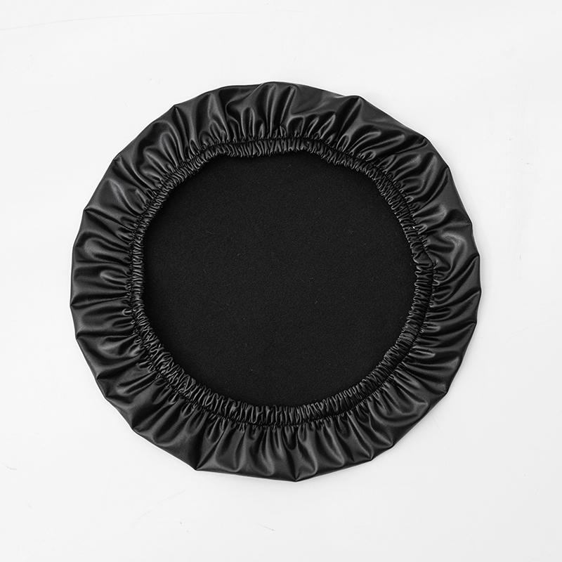 Waterproof PU Bar Stool Cover Round Seat Cushion Cover Stretch Chair Covers with Non Slip Bottom for Bar, Kitchen, Dining Room