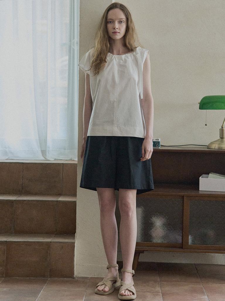 AVANT-G Ribbon Unbalanced Blouse - Ivory