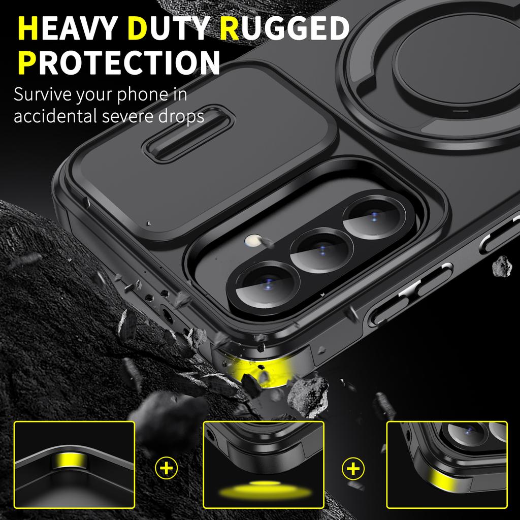 Protection Case for Samsung Galaxy A17 5G S25 FE A56 A55 A35 A36 A16 A15 S24 Ultra S23 S22 S21 Plus Shockproof Slide Lens Cover