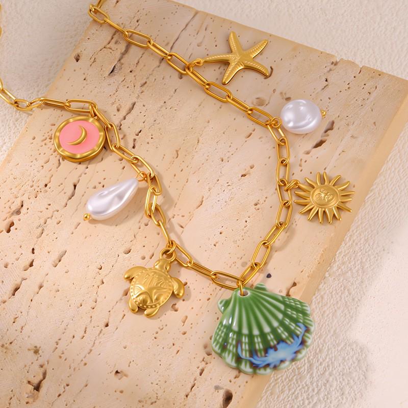 Seashell Niche Titanium Steel Necklace - Women's Fashion, Non-Fading Jewelry