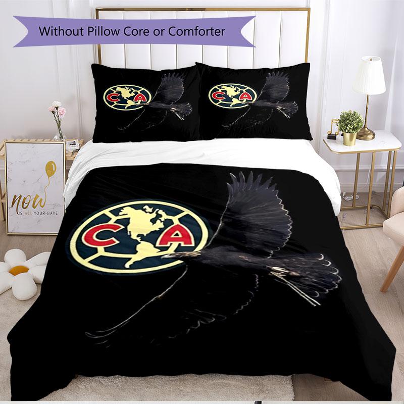 3pcs Duvet Cover Set (1*Duvet Cover + 2*Pillowcase, Without Core), Club America Print Soft All‑Season Bedding Set, Home Bedroom Decor Gift