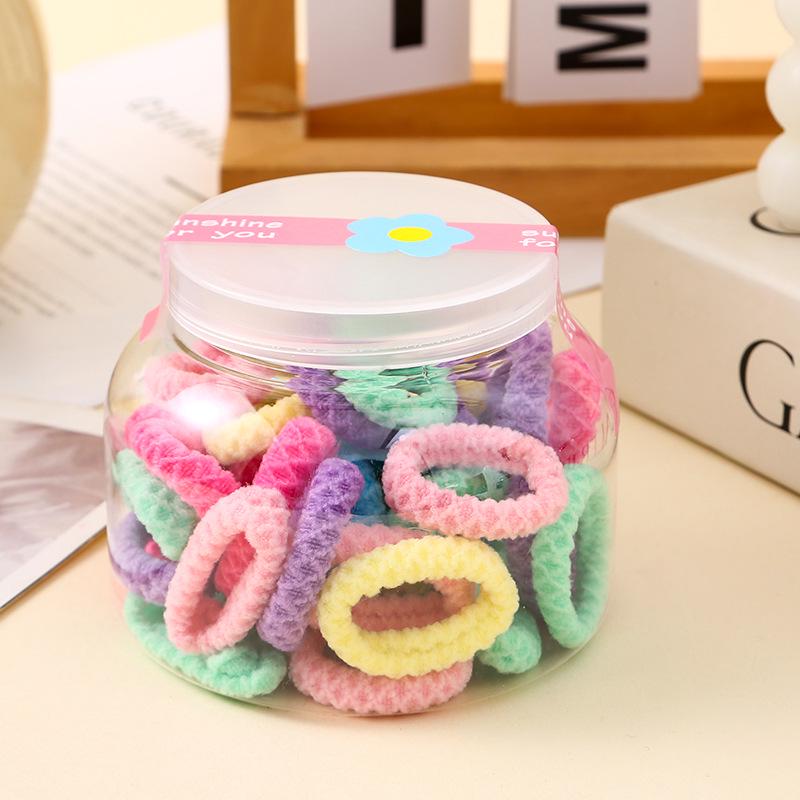 Cute Candy Color Hair Ties for Girls - Non-Damaging Rubber Bands & Towel Rings