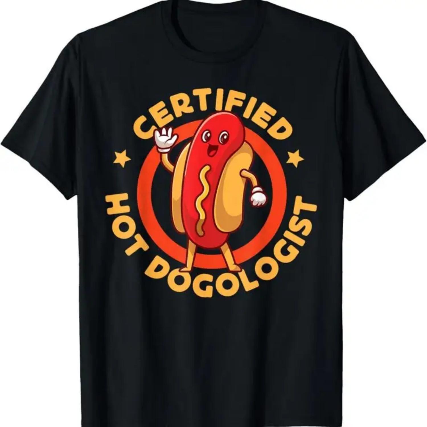 Hot Dog Adult Certified Dogologist T Shirt S чёрный