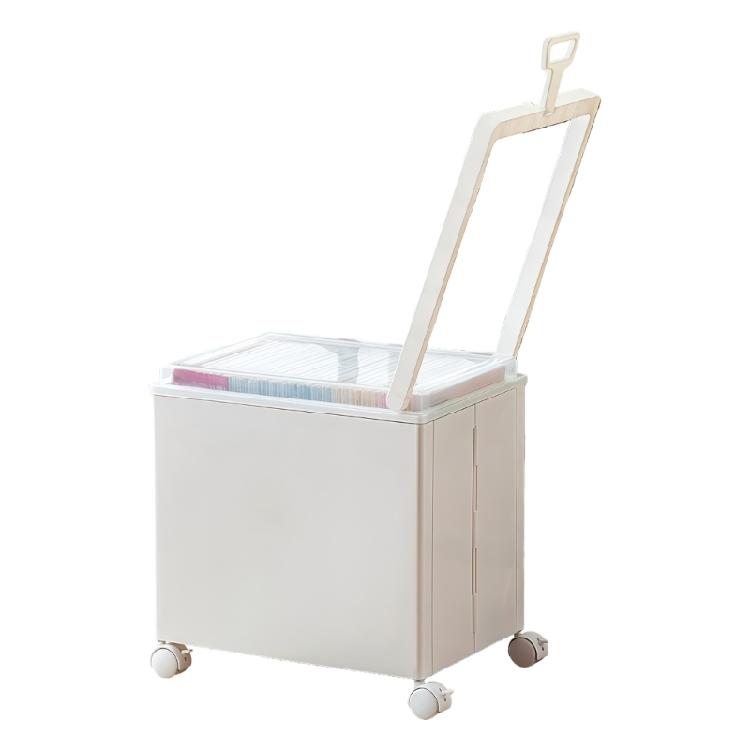 Practical Storage Crate With Handles And Top For Clothing Items Or Books белый