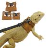 3Pcs Split Lizard Leash Breathable Adjustable Reptile Harness Traction Rope Pet Leash for Bearded Dragon Chameleon Squirrel