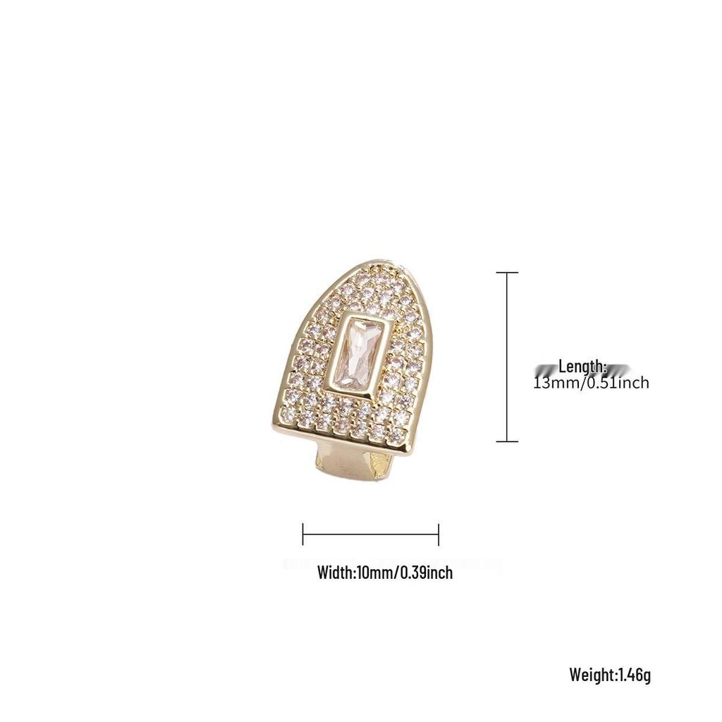 Hip-Hopowe Grillz: Zestaw na jeden/dwa zęby - Modny dodatek na Halloween i do klubu nocnego dla mężczyzn i kobiet.