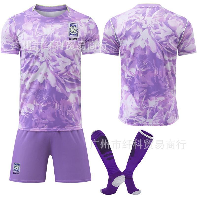 

South Korea s Home Football Uniform No. 7 Sun Xing 19 Li Gangren Jersey Purple U.S. Canada World Cup #M