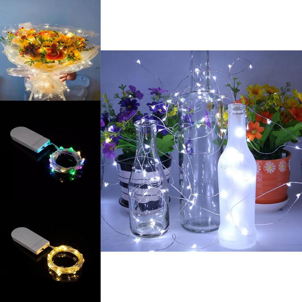 LED-Kupferdraht-Lichterkette mit Knopfzellen-Batteriepack für die Außen-Gartendekoration
