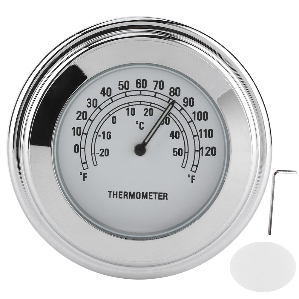 1in 7Celsius8in Handlebar Mount Thermometer ‑20 celsius ‑ 50 celsius Measuring Weatherproof for Motorcycle(White )
