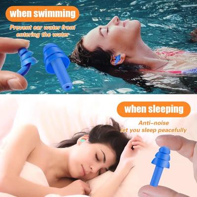Reusable Noise Reduction Sleeping Ear Plugs Hearing Protector with Box Soft Silicone Earplugs Waterproof Swimming Ear Plugs