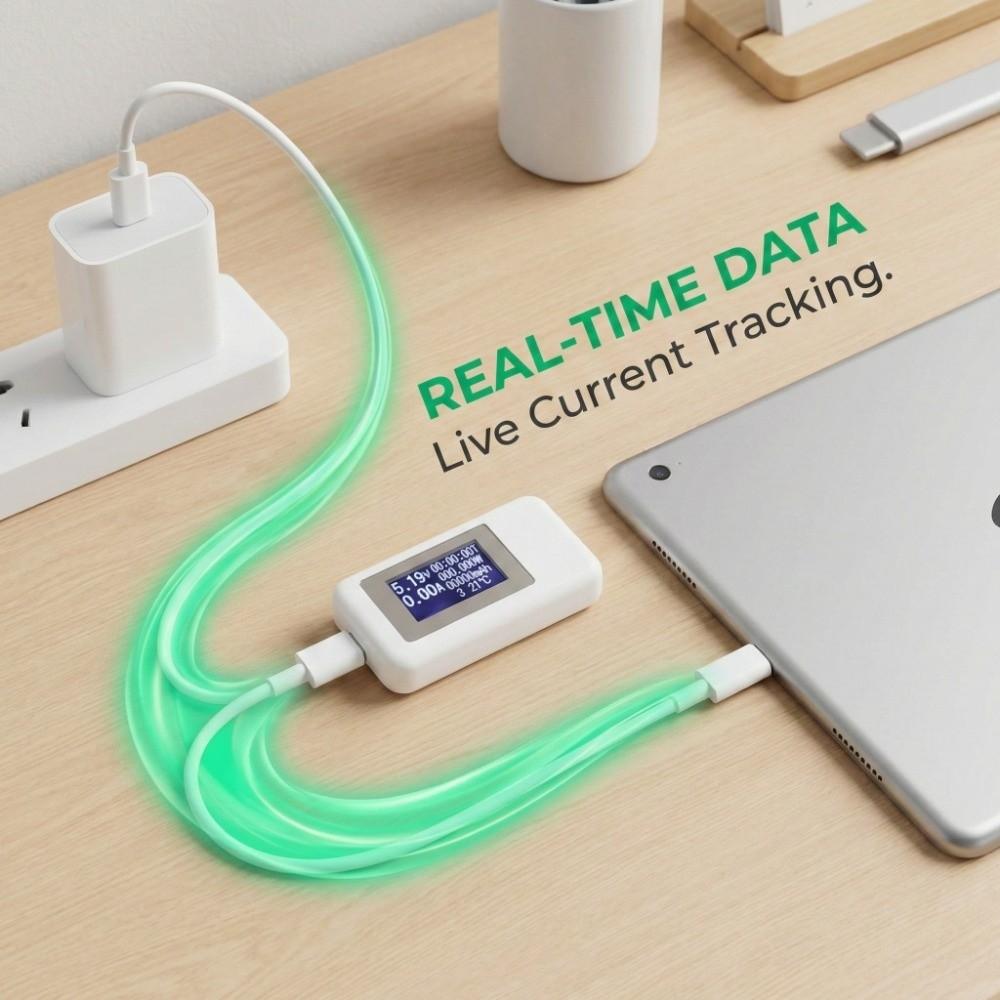 0-5.1A 4-30V 0-155W Type C Voltage Current Power Meter USB C Digital Multimeter Charger Detection