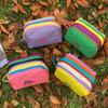 Neue Kollektion Frühling: Dopamin-inspirierte Farbpalette Kosmetiktasche, tragbarer Reise-Organizer für Damen, mehrschichtig, große Kapazität Toilettenartikel