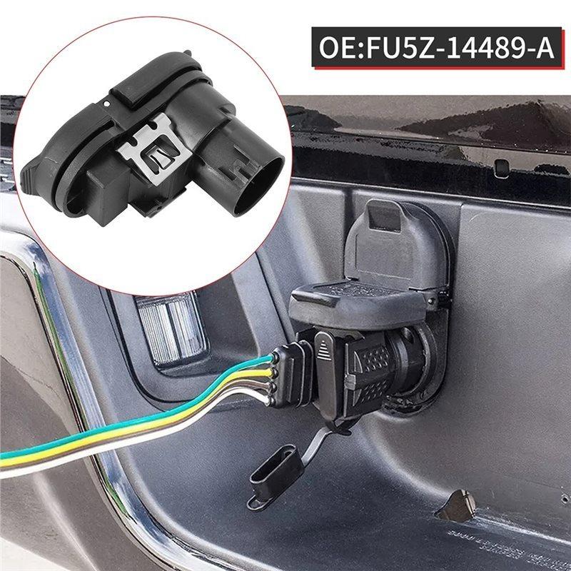 AEA7-Trailer Brake Harness Towing 7-Pin Round/4-Pin Flat Plug Connector FU5Z-14489-A For Ford F150 F250 F350 2015-2023