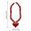 Choker Acrylic Love Heart Necklace Acrylic Sweater Chain Women Clavicle Necklace  Travel