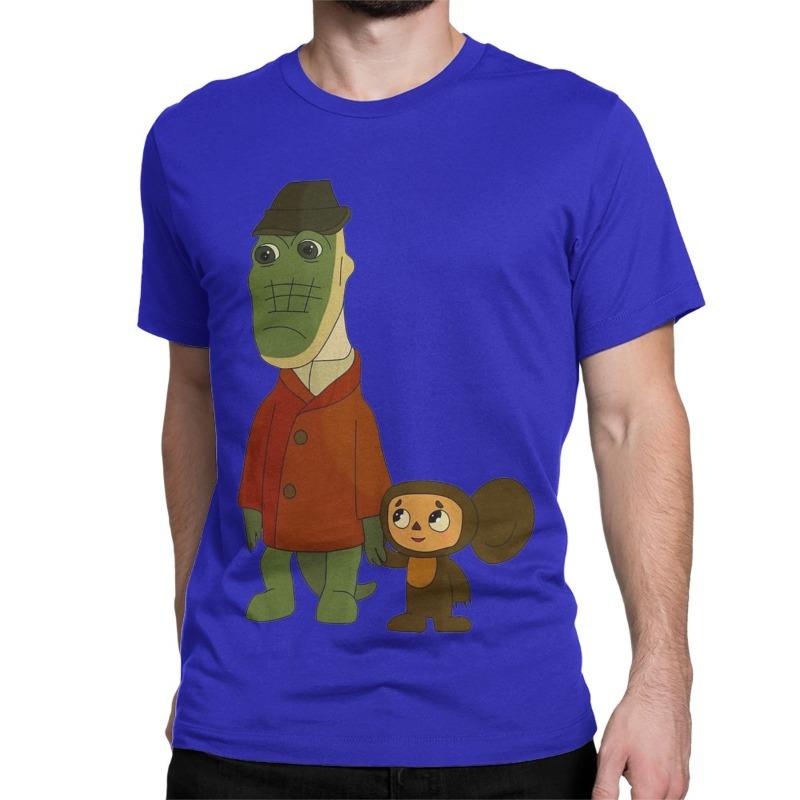 Cheburashka And Gena Cartoon Soviet Russia TShirts Men Women Cheburashka Pure Cotton Tees Short Sleeve T Shirt Summer Clothing