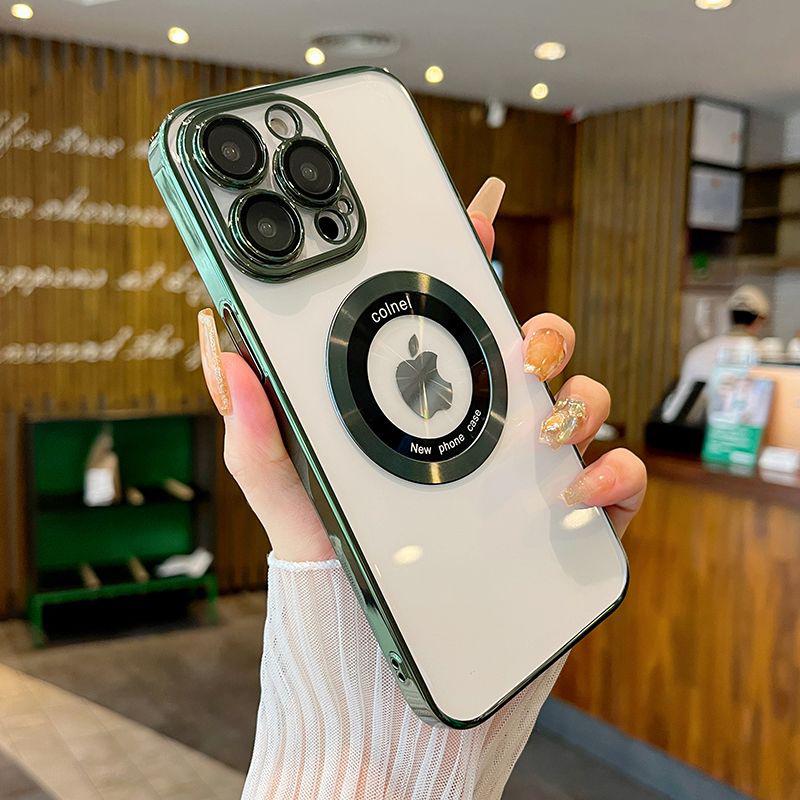 Magnetický kryt kompatibilní s MagSafe s galvanizovanou fólií pro Apple iPhone 15 Pro Max, 14 Pro a 12 Mini; Plné krytí s ochranou 16 čoček