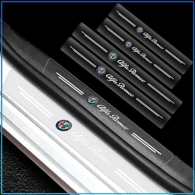 4 szt. Przezroczysty Dekoracyjny Naklejka 3D Ochraniacz Progu Samochodowego Dla 147 159 156 Giulietta Giulia Mito Spider Alpha Nheadrest