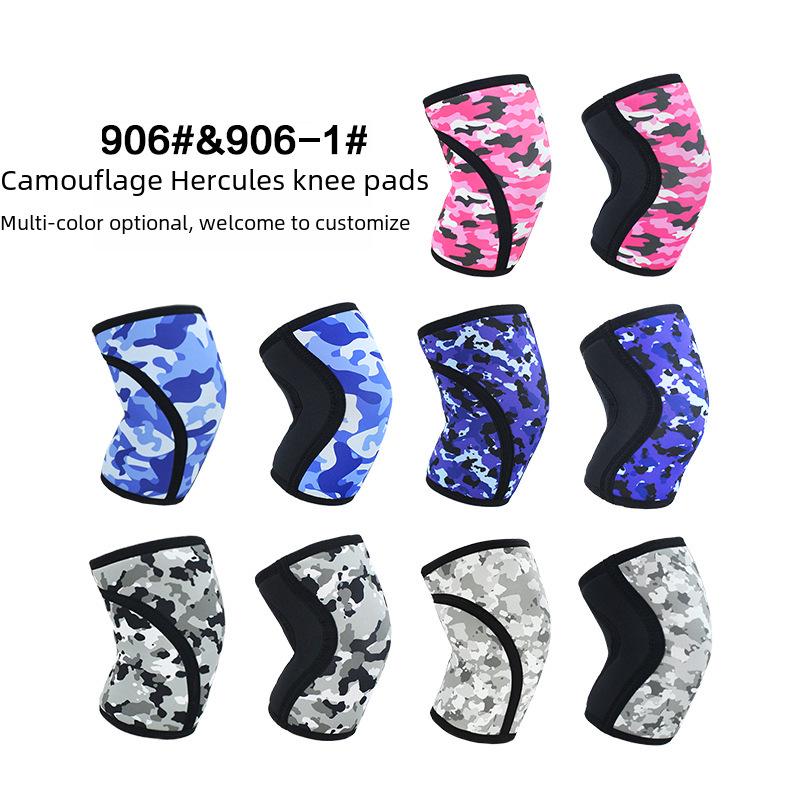 Hercules 5mm Neoprenowe Nakolanniki - Grube 7mm Kamuflażowy Design do Nurkowania, Podnoszenia Ciężarów i Przysiadów