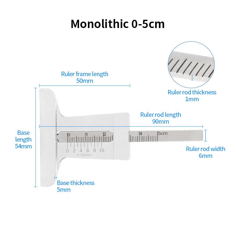Stainless Steel Tire Tread Depth Caliper Gauge 0-30mm/0-50mm/0-60mm