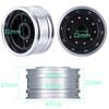 TRZX 4-Piece Aluminum Front Wheel Rim Upgrade Parts for 1/14 Tamiya Trailer Truck RC Car (4 Pieces)