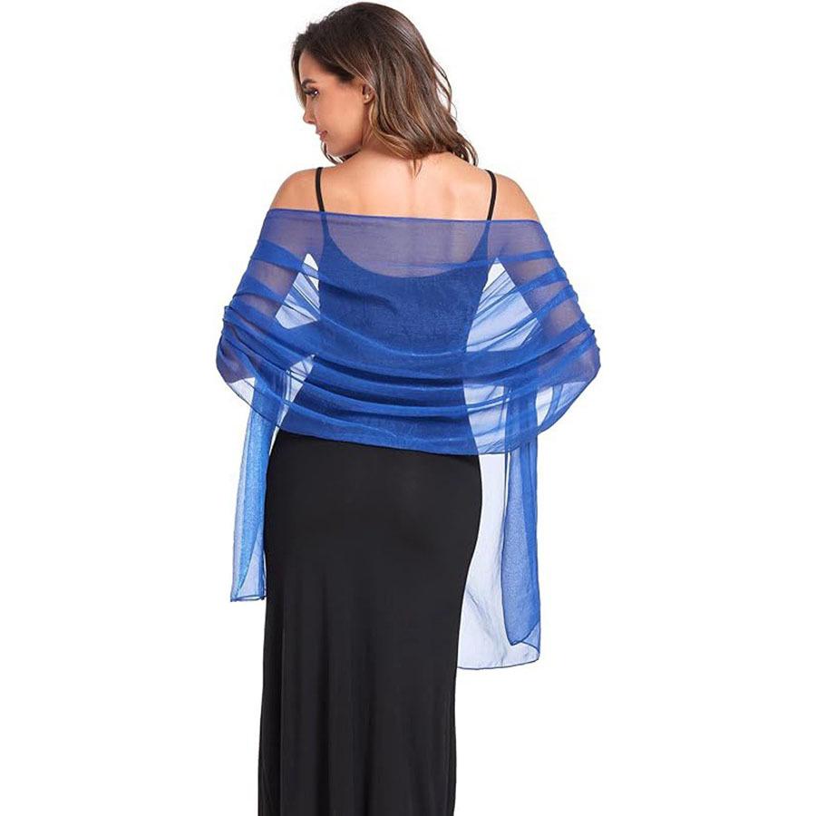 Chiffonschal im europäischen und amerikanischen Stil: Langer Sonnenschutzschal für Damen für Frühlings- & Sommerhochzeiten