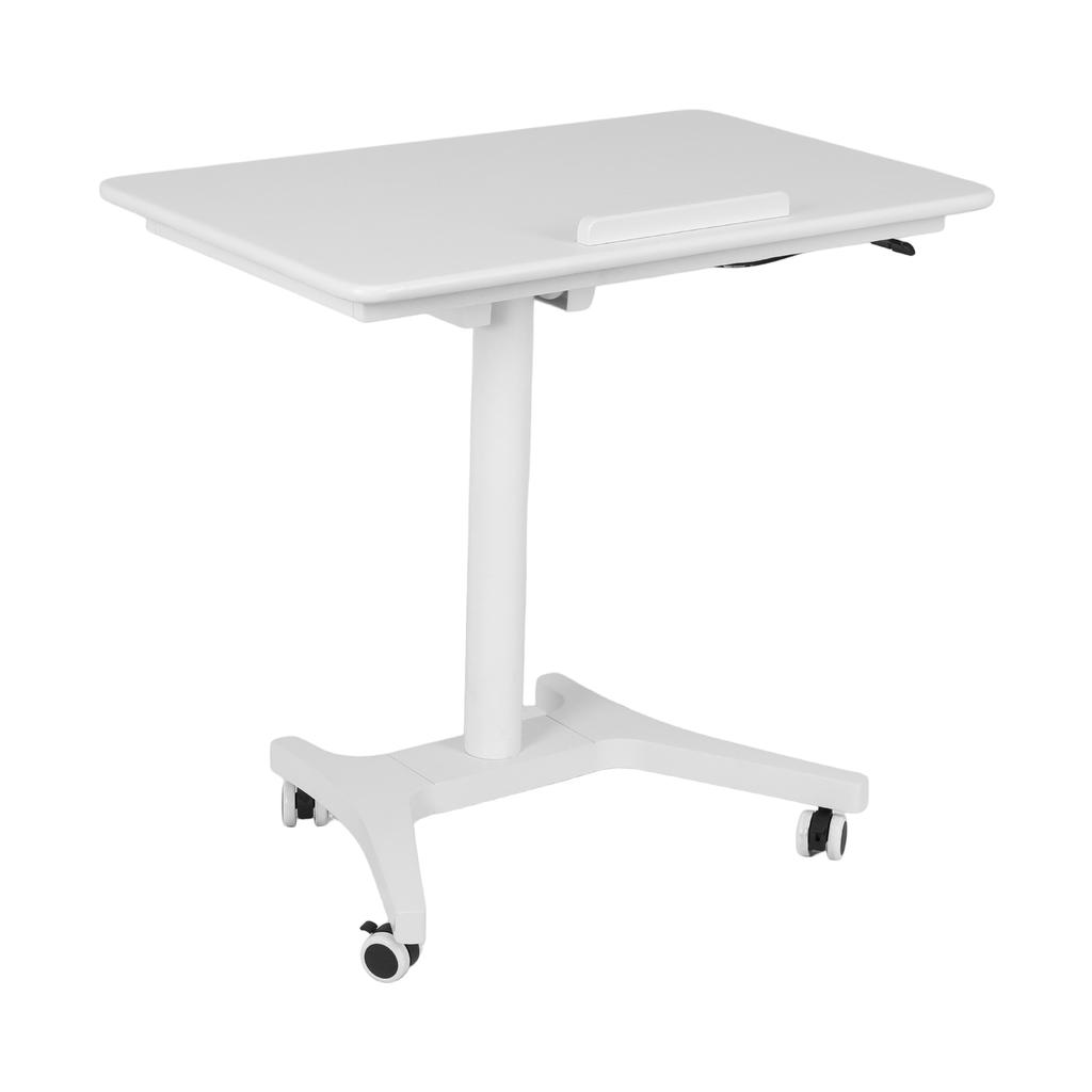 Pneumatic Laptop Standing Desk Height Adjustable Rolling Laptop Desk with Wheels Folding for Home Office Classroom
