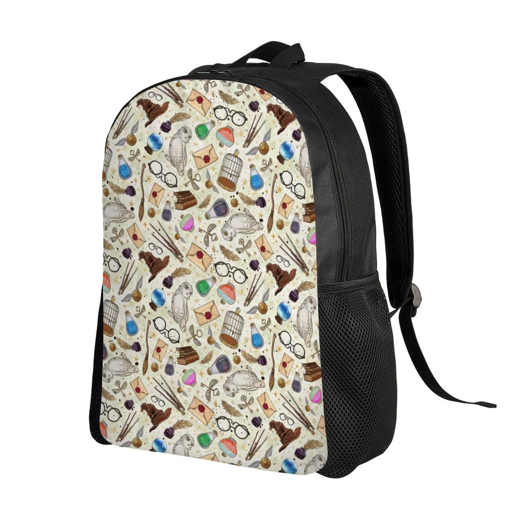 H-Harryes Backpack for Men Women Water Resistant School College Witchcraft Bag Print Bookbags