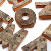 Wooden Letter S, Rustic Bark 7 cm