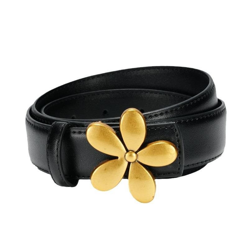 New Belt Women's Dress for Women with Smooth Buckle Belt Skirt Strap Decoration Versatile Women's Thin Belt