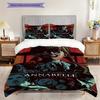 Dark Secrets Annabelle Creation Three-piece set (1 * duvet cover + 2 * pillowcase, without core) 2D Flat Bedding set Duvet cover and pillowcase