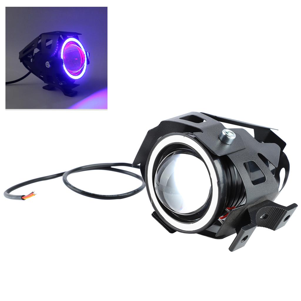 Motorcycle Headlight 4 Lighting Modes Unique Aperture 12 to 60V Shockproof Front LED Spotlights for Motorbike