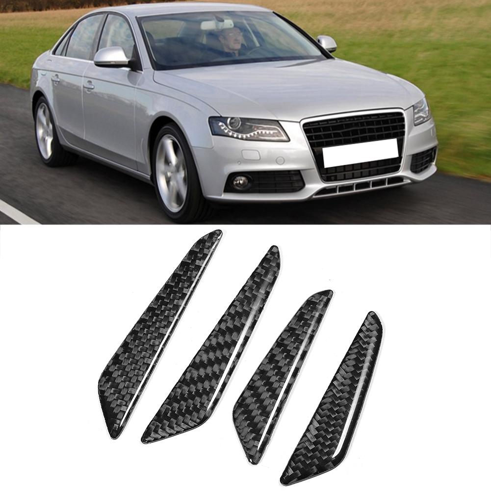 4pcs Car Door Edge Reflector Decorative Protector Anti Collision Crash Bar Strip
