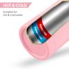Insulated Water Bottle For Gym Travel And Office Use | BPA-Free Stainless Steel | Leakproof Pink Bottle With Wrist Strap For Outdoor Sports