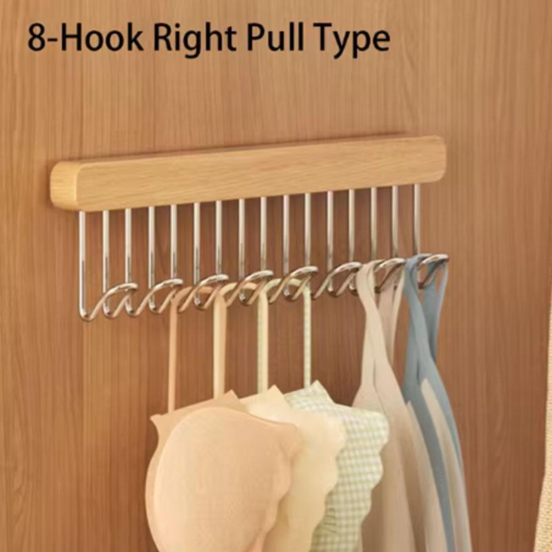 

Home Clothes Storage Hanger Multifunctional Wooden Belt Hanger Sturdy Durable Tie Holder For Beanie Scarfs Bra Closet Supplies