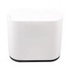 Plastic Trash Can with Press Type Lid Big White Garbage Container Bin for Bathroom Bedroom Kitchen Office