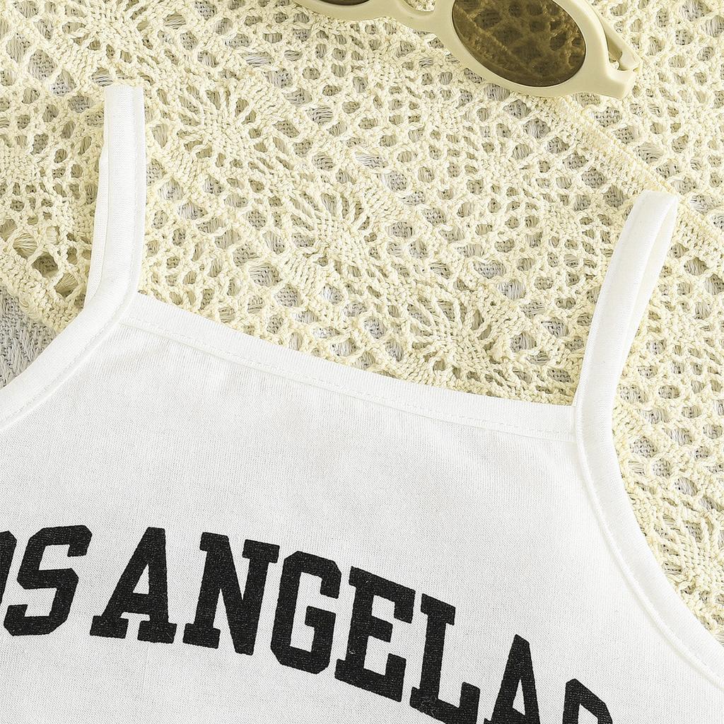 2-8 Years Old Girls Suit Girls Fashion Vest Top + Camisole Vest + Rose Skirt 3pcs