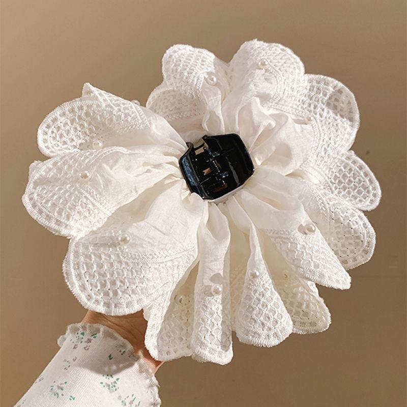 1PC New Korean Lace Lace Grab Clip Korean Lazy Fashion Versatile Ponytail Clip Back Head Hairpin Headdress Clip